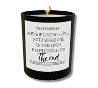 Wanky Candle - and She Gave No F***s | Sarcastic & Hilarious Black Jar Candle