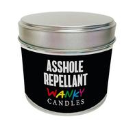 Wanky Candle Asshole Repellant Funny Vanilla Scented Tin Candle