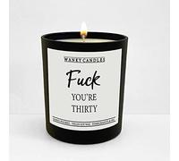 Wanky Candle Black Jar, 30th Celebration, Hilarious Wax, Soy Scented, F**k You're Thirty WCBJ242