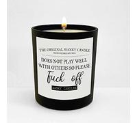 Wanky Candle Black Scented Candle Friendship Funny Gift for Friend Rude Candle Does NOT Play Well with Others SO Please F**K Off WCBJ25