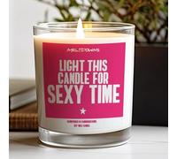 Wanky Candle - Glass Vanilla Jar, Anniversary, Birthday, Funny Romantic - Light This Candle for Sexy Time CLEARWCJ06