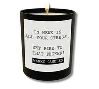 Wanky Candle - Here is All Your Stress | Sarcastic & Cheeky Scented Candle | Funny Gift