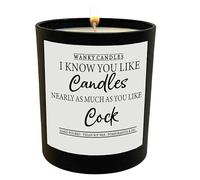 Wanky Candle - I Know You Like Candles Nearly as Much as You Like C*** | Rude Black Jar Candle