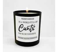 Wanky Candle - 'in a World Full of C**ts, You’re My Favourite' Rude & Funny Black Jar Candle Pomegranate & Fig WCBJ118