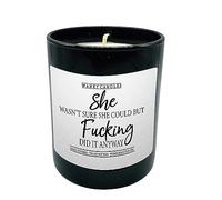 Wanky Candle - She WASN’t Sure She Could | Witty & Inspirational Black Jar Candle