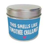 Wanky Candle - Smells Like Timothée Chalamet Celebrity Inspired Scented Tin Candle Funny Soy Wax Home Decor
