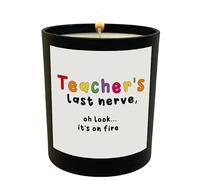Wanky Candle - Teacher's Last Nerve | Funny Teacher Appreciation Candle | Quirky Gift Idea