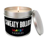 Wanky Candle Vanilla Scented Candle in Tin, Sweaty Boll*x Style | Funny Novelty, Rude Humour, For Her or Him, Birthday Christmas