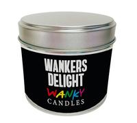 Wanky Candle - Wankers Delight, Rude & Funny Scented tin Candle, Offensive Humour