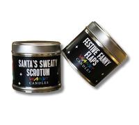 WANKY CANDLES Christmas Double Pack - Santa's Sweaty Scrotum and Festive Fanny White, CC-PFIM-5M9T