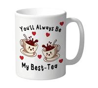 Wanky Candles Cute Mug, You'll Always Be My Best-Tea - Funny Birthday, for Best Friend, Sister, Partner, Friendship, Double Sided Print CMUG152