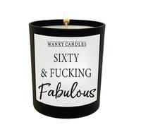 Wanky Candles Funny 60th Birthday Candle for Her Black Jar