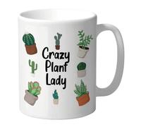 Wanky Candles Funny Crazy Plant Lady Mug for Women - Cactus and Succulent Coffee Cup - Humorous Tea Mug for Plant Lovers, Friends and Colleagues CMUG212