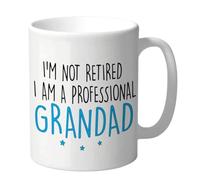 Wanky Candles Funny Grandfather Mug - I’m Not Retired I’m A Professional Grandad Coffee Cup Humorous Mug for Him Christmas Birthday CMUG178