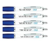 Wanky Candles Funny Pen Set, Office Desk Accessories, Birthday Novelty Joke Writing Set for Father's Day, Christmas, Unique Dad Humour Pens