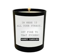 Wanky Candles Funny Rude Candle Black Jar Stress Relief