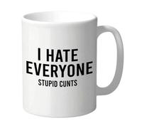 Wanky Candles Funny Rude Mug for Adults Offensive Swearing Quotes Cheeky Humour Coffee Cup for Men Women Friends Colleagues Birthday Christmas (I Hate Everyone)