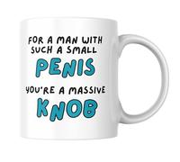 Wanky Candles Funny Rude Mug for Men Small Penis Joke Offensive Banter Cup for Friend Boyfriend Husband Colleague Birthday CMUG450
