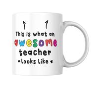 Wanky Candles Funny Teacher Mug for Classroom Legend - Sarcastic Coffee Cup for End of Term, Thank You or Daily Survival - 11oz Both Sides Print (Awesome Teacher)
