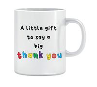 Wanky Candles Funny Thank You Mug for Teacher or Colleague Rainbow Text Design 11oz Ceramic Coffee Cup Both Sides Print - KMUG32