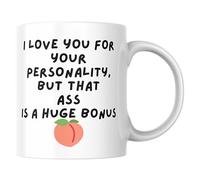 Wanky Candles Funny Valentines Mug, Anniversary, Birthday for Him or Her, for Partner, Boyfriends Girlfriends, Husband Wife I Love You - 'Love Your Personality' CMUG464