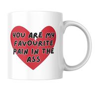 Wanky Candles Funny Valentines Mug, Anniversary, Birthday for Him or Her, for Partner, Boyfriends Girlfriends, Husband Wife I Love You - 'Pain in The Ass' CMUG466