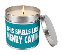 Wanky Candles Henry Cavill Funny Vanilla Scented Tin Candle for Fans | 180g Soy Wax, 8 x 7cm Tin with Lid, Approx. 40 Hour Burn, Vanilla Scented, Celebrity Inspired Design