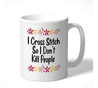 Wanky Candles I Cross Stitch So I Don't Kill People Mug CMUG214