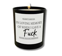 Wanky Candles in Loving Memory of When I Gave A F**k - Pomegranate & Fig Soy Wax Black Jar WCBJ21
