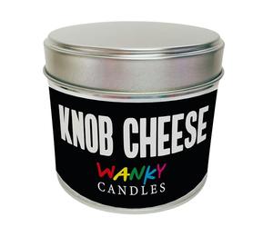 Wanky Candles Knob Cheese Rude Candle, Funny Novelty Tin Candle | Vanilla Scented Soy Candle, Rude Humour, Novelty Tin, Funny Adult Present, Birthday or Secret Santa