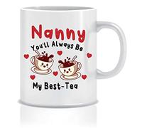 Wanky Candles Mother's Day Mug, Gifts for Mum Grandma, 330ml Funny Mum Mug Mothers Day Gifts Coffee Mug from Daughter Son Presents for Mummy Birthday Christmas Anniversary (Best Tea - Nanny)