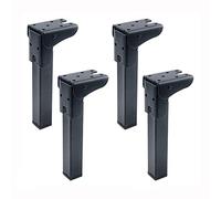 WANLIAN 4 x Folding Hairpin Table Legs - Self-Locking Hinges - Mid-Century Modern - Black, 200mm, 4 Pieces