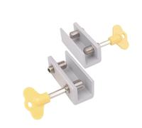 WANLIAN Adjustable Sliding Window Locks, Aluminum Alloy Door Frame Security Lock with Keys and Protective Gaskets for Baby Child Elderly Home Pet Safety Home and Office