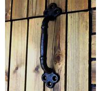 WANLIAN Barn Door Handle | Black Solid Steel Door Handle | Pull Sliding Door Black Steel Stainless Steel Including Screws 1PC