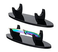 WANLIAN Dagger Display Stand Acrylic Desktop Dagger Stand Knife Display Case for Dagger Show(Oval Black 1 pack)