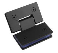 WANLIAN Frameless Shower Door Hinges 135 Degree Glass Doors Hinge Cupboard Showcase Wine Cabinet Clamp Ambry Gate Hinges Replacement Parts,304 Stainless Steel Blac