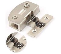 WANLIAN Glass Clip 2pcs Cabinet Glass Door Hinge Wine Cooler Glass Door Hinge Stainless Steel Glass Clip No Hole Required(L)
