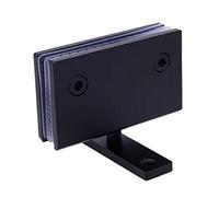 WANLIAN Heavy Duty 360 Degree Glass Door Cupboard Showcase Cabinet Clamp Glass Shower Doors Hinge Replacement Parts Wall-to-Glass 304 Stainless Steel Black