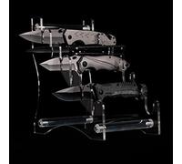 WANLIAN Knife Display Stand Dagger Stand Knife Holder Acrylic Desktop 6 layer Rack for Fixed Knife showcase(Transparent)