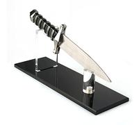 WANLIAN Knife Display Stand Knife Holder Fixed Blade Knife Collection Display Case Show Single Knife Decorate Home (Black)