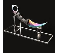 WANLIAN Knife Stand, Knife Stand, Acrylic Knife Stand, Collectible Knife Stand, Knife Collection, Display Stand, for Single Knife Huts, Home Decoration (Clear, 1 Pack)