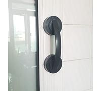 WANLIAN - Powerful Suction Cup Glass Mirror Door Handle Fridge Drawer Bathroom Wall Handrail Bath Shower Handle Kitchen Drawers Cabinet Handle (Black Large)