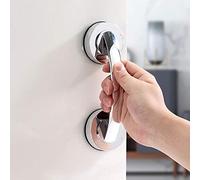 WANLIAN-Powerful Suction Cup Glass Mirror Door Handle, Refrigerator Drawer Bathroom Suction Cup Wall handrail, Bathtub Shower Handle Kitchen Drawer ,Cabinet Handle Suction Cup (Silver Large)