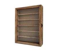WANLIAN Shadow Box Frame with Acrylic 16x20INCH Wooden Shadow Box Display Case With 5 Detachable Shelves & Linen Back, Wall-Mounted Deep Display Box Picture Frame for Photos Memorabilia (Carbonized)