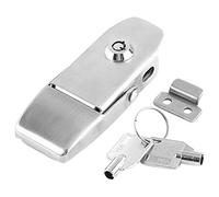 WANLIAN Stainless Steel Spring Toggle Latch Hasp Clamp Cabinet Locking Tool Hardware with Two Keys, Keyed Locking Hasp for Small Doors, Cabinets and More
