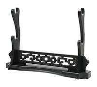 WANLIAN Sword Stand, Double Tier Sword Holder, Desktop Samurai Sword Katana Gladiator Sword Rack for Display, Black