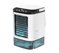 WANLiber Portable Evaporative Cooler Fan with 900ml Water Tank, Mist Spray, Icebox, 3-Speed + Boost, 7-Color Light, Quiet Desktop Humidifier for Office or Bedroom