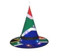 WANLON South Africa flag Witch Hat Halloween Accessory - Party Masquerade Cosplay Dress - Ideal for Carnival Adults, Christmas