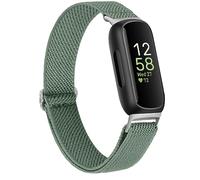 Wanme Elastic Nylon Straps Compatible with Fitbit Inspire 3 Strap for Women Men, Soft Adjustable Stretchy Sport Bands Replacement Wristband for Fitbit Inspire 3 Fitness Tracker (Apricot)