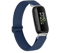 Wanme Elastic Nylon Straps Compatible with Fitbit Inspire 3 Strap for Women Men, Soft Adjustable Stretchy Sport Bands Replacement Wristband for Fitbit Inspire 3 Fitness Tracker (Blue)